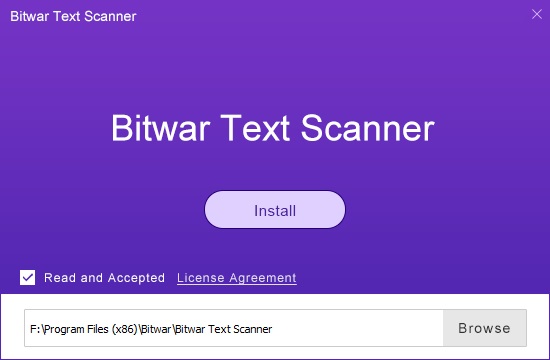 Bitwar Text Scanner安裝1